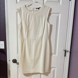 Gianni Bini Elegant Cream Sleeveless Mini Dress